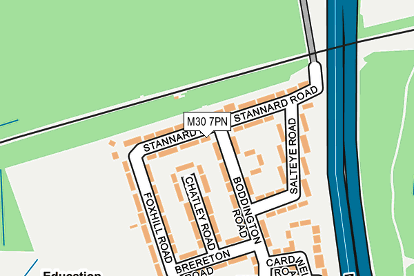 M30 7PN map - OS OpenMap – Local (Ordnance Survey)