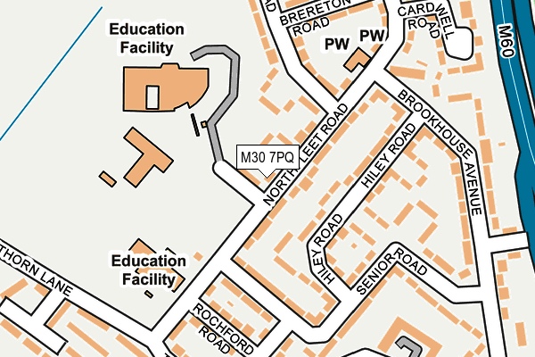 M30 7PQ map - OS OpenMap – Local (Ordnance Survey)