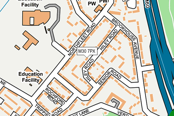 M30 7PX map - OS OpenMap – Local (Ordnance Survey)