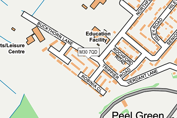 M30 7QD map - OS OpenMap – Local (Ordnance Survey)