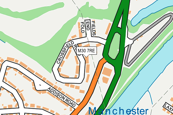 M30 7RE map - OS OpenMap – Local (Ordnance Survey)