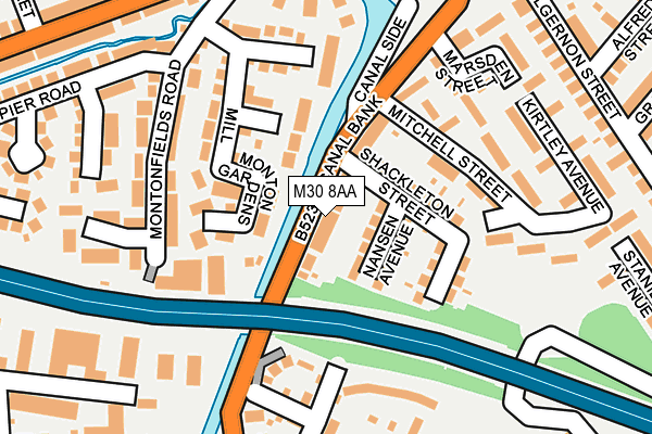 M30 8AA map - OS OpenMap – Local (Ordnance Survey)