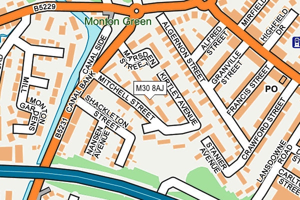 M30 8AJ map - OS OpenMap – Local (Ordnance Survey)