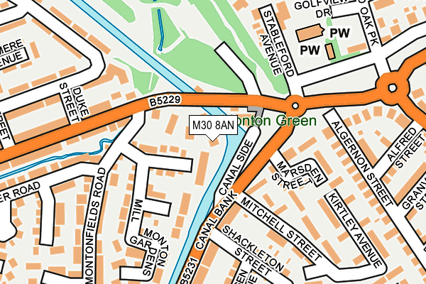 M30 8AN map - OS OpenMap – Local (Ordnance Survey)