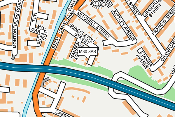 M30 8AS map - OS OpenMap – Local (Ordnance Survey)