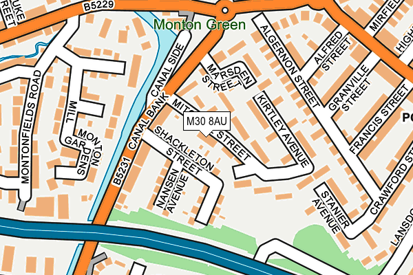 M30 8AU map - OS OpenMap – Local (Ordnance Survey)