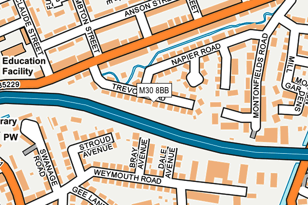 M30 8BB map - OS OpenMap – Local (Ordnance Survey)