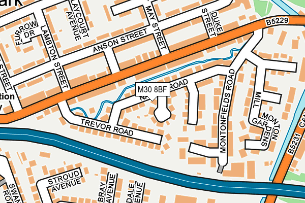 M30 8BF map - OS OpenMap – Local (Ordnance Survey)