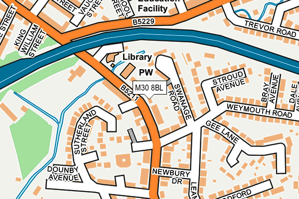 M30 8BL map - OS OpenMap – Local (Ordnance Survey)