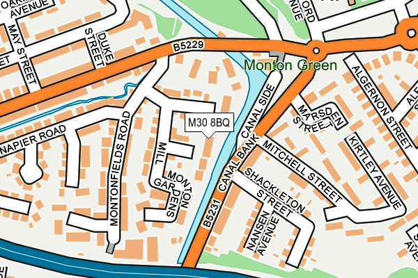 M30 8BQ map - OS OpenMap – Local (Ordnance Survey)