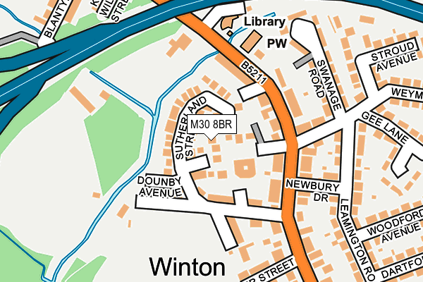 M30 8BR map - OS OpenMap – Local (Ordnance Survey)