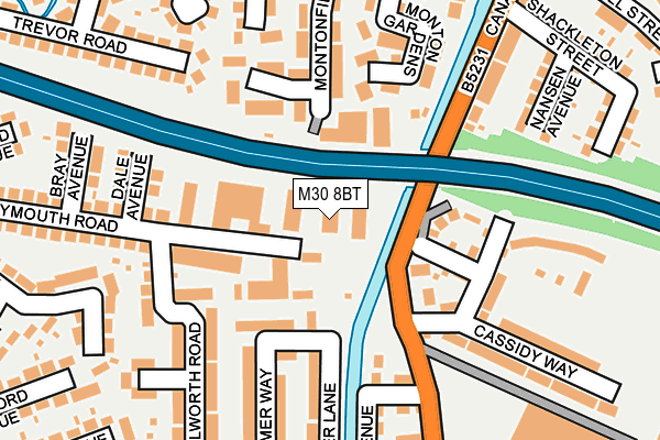 M30 8BT map - OS OpenMap – Local (Ordnance Survey)