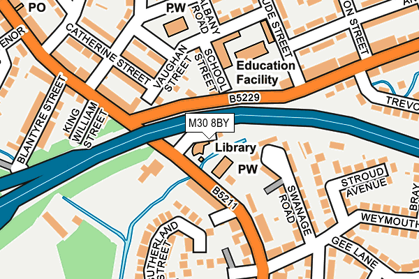 M30 8BY map - OS OpenMap – Local (Ordnance Survey)