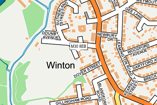 M30 8EB map - OS OpenMap – Local (Ordnance Survey)