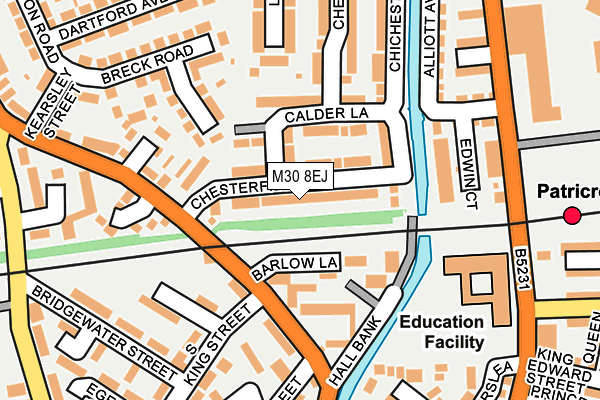 M30 8EJ map - OS OpenMap – Local (Ordnance Survey)