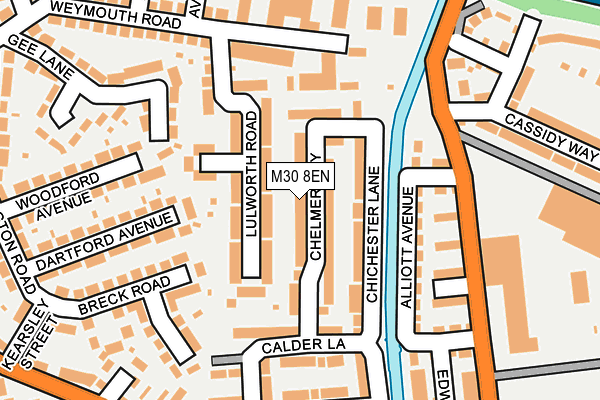 M30 8EN map - OS OpenMap – Local (Ordnance Survey)