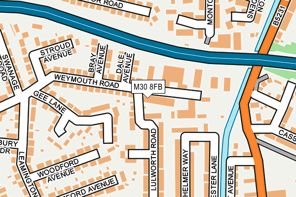 M30 8FB map - OS OpenMap – Local (Ordnance Survey)