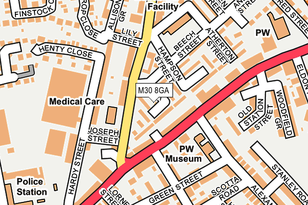 M30 8GA map - OS OpenMap – Local (Ordnance Survey)