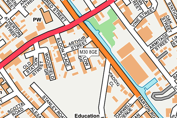 M30 8GE map - OS OpenMap – Local (Ordnance Survey)