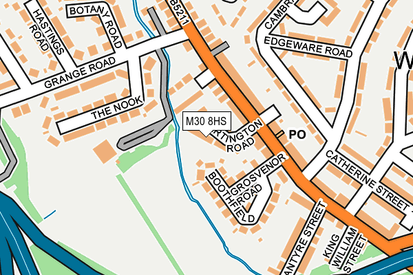 M30 8HS map - OS OpenMap – Local (Ordnance Survey)