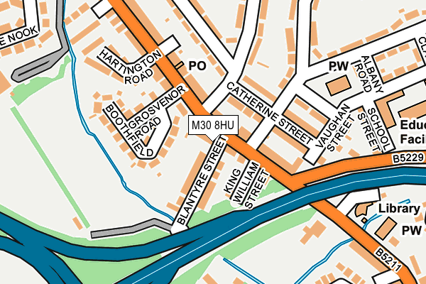 M30 8HU map - OS OpenMap – Local (Ordnance Survey)