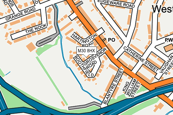 M30 8HX map - OS OpenMap – Local (Ordnance Survey)