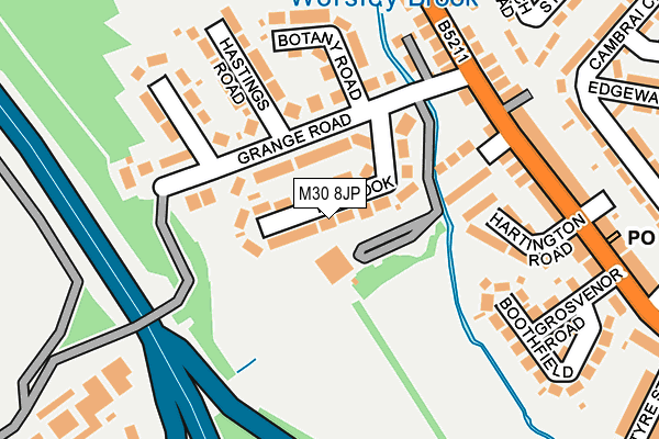M30 8JP map - OS OpenMap – Local (Ordnance Survey)
