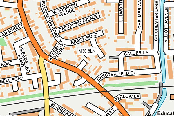 M30 8LN map - OS OpenMap – Local (Ordnance Survey)