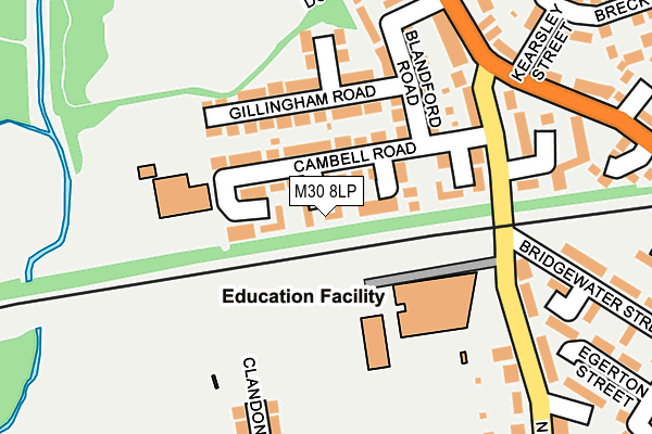 M30 8LP map - OS OpenMap – Local (Ordnance Survey)