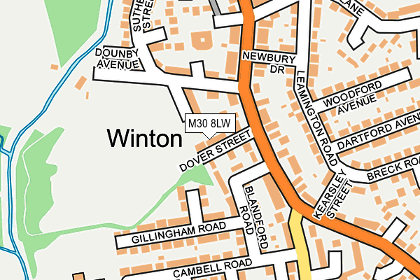 M30 8LW map - OS OpenMap – Local (Ordnance Survey)