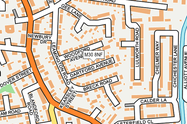 M30 8NF map - OS OpenMap – Local (Ordnance Survey)