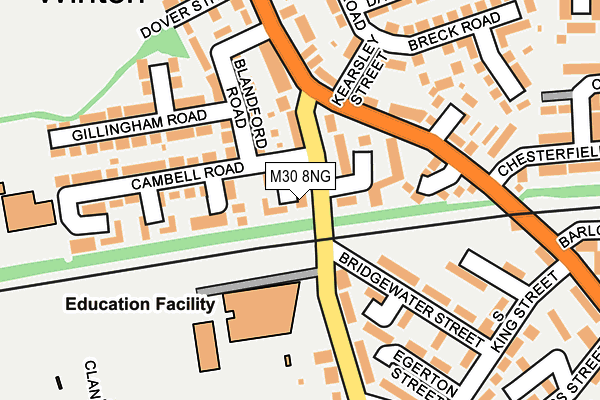 M30 8NG map - OS OpenMap – Local (Ordnance Survey)