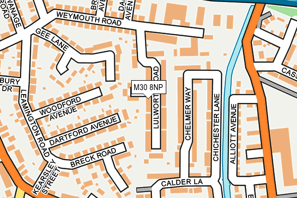 M30 8NP map - OS OpenMap – Local (Ordnance Survey)