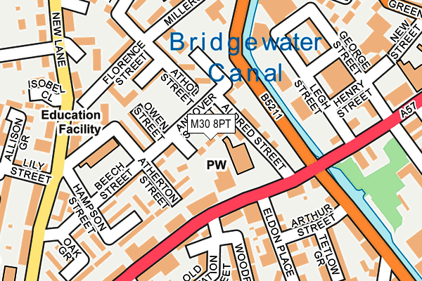 M30 8PT map - OS OpenMap – Local (Ordnance Survey)