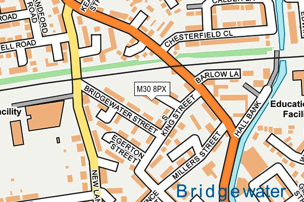 M30 8PX map - OS OpenMap – Local (Ordnance Survey)