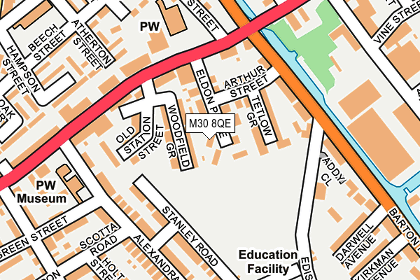 M30 8QE map - OS OpenMap – Local (Ordnance Survey)