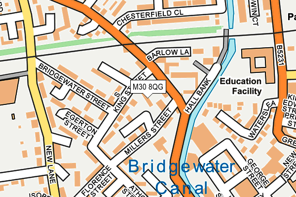 M30 8QG map - OS OpenMap – Local (Ordnance Survey)