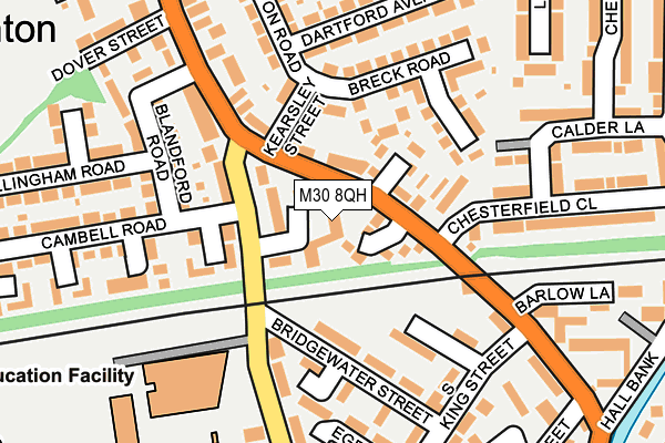 M30 8QH map - OS OpenMap – Local (Ordnance Survey)