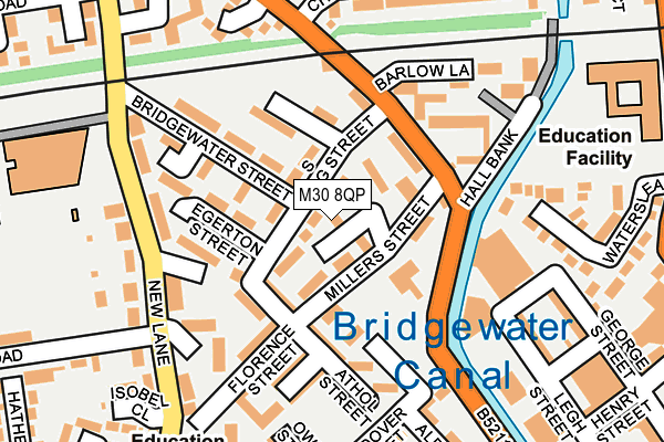 M30 8QP map - OS OpenMap – Local (Ordnance Survey)