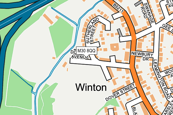 M30 8QQ map - OS OpenMap – Local (Ordnance Survey)