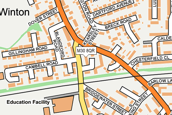 M30 8QR map - OS OpenMap – Local (Ordnance Survey)