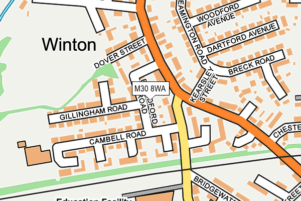 M30 8WA map - OS OpenMap – Local (Ordnance Survey)