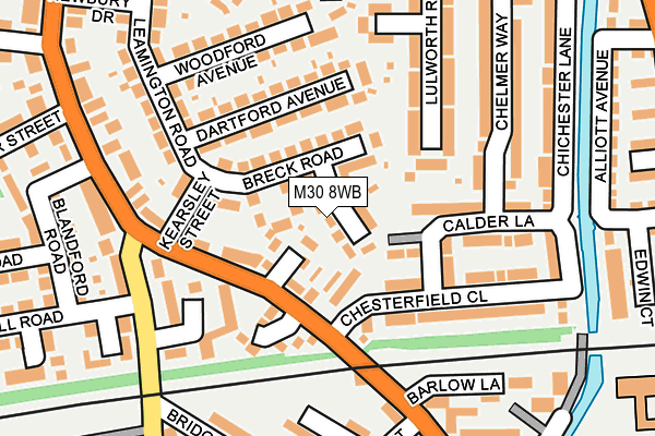 M30 8WB map - OS OpenMap – Local (Ordnance Survey)