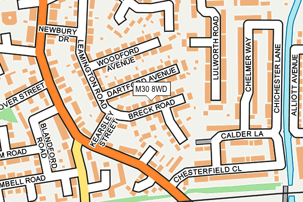 M30 8WD map - OS OpenMap – Local (Ordnance Survey)