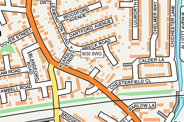 M30 8WG map - OS OpenMap – Local (Ordnance Survey)