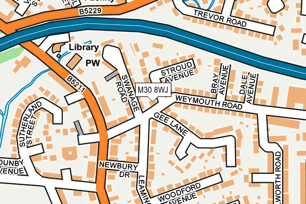 M30 8WJ map - OS OpenMap – Local (Ordnance Survey)