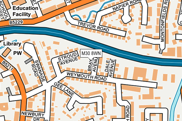 M30 8WN map - OS OpenMap – Local (Ordnance Survey)