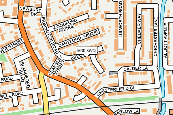 M30 8WQ map - OS OpenMap – Local (Ordnance Survey)