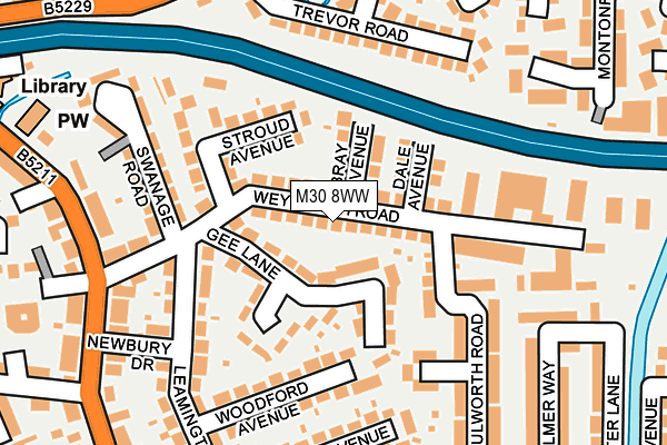 M30 8WW map - OS OpenMap – Local (Ordnance Survey)