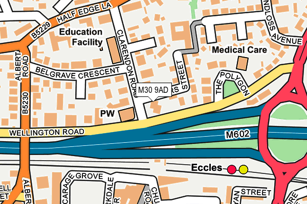 M30 9AD map - OS OpenMap – Local (Ordnance Survey)